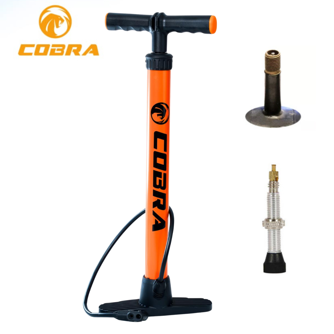 Allobike - Pompe d’atelier Cobra shrader presta orange